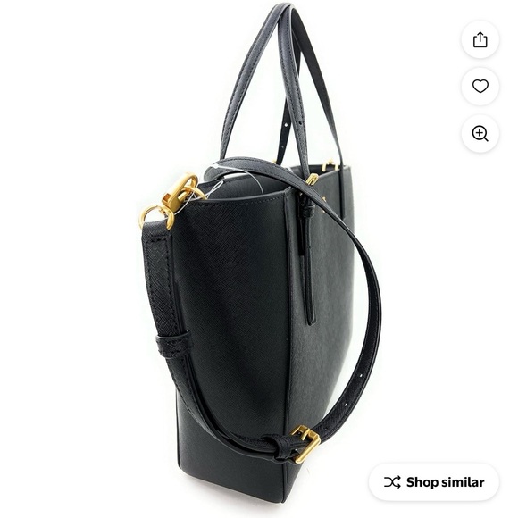 Stunning Tory Burch Black Tote with Gold Accents Tory Burch Black Tote with Gold Accents